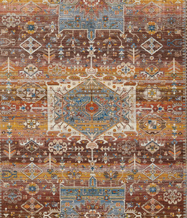 Dulce Traditional 5'0\" x Area Rug in Multi Indoor Area Rug