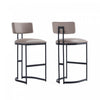 Juno Contemporary Modern Metal Barstool in Taupe | Tabouret de bar moderne contemporain en metal Juno, couleur taupe