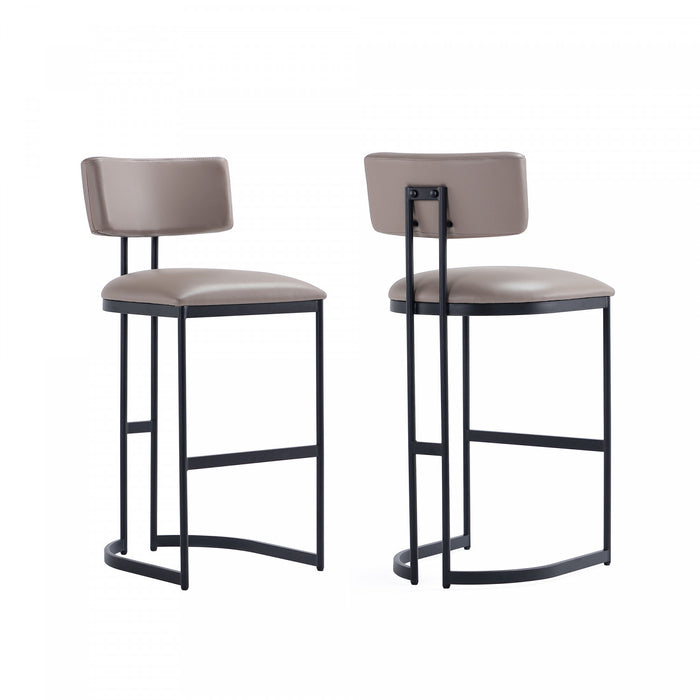 Juno Contemporary Modern Metal Barstool in Taupe
