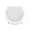 Gracie Modern Metal Upholstered Counter Stool in White and Gold - Set of 3 | Tabouret de comptoir moderne en metal et tissu Gracie, blanc et or - Lot de 3
