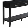 Emma 59.1'' Farmhouse Entryway Table with Drawers and Open Shelf,Black Sofa Table  | Table d'entree Emma 59,1'' de style ferme avec tiroirs et etagere ouverte, noire