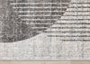 Solace Soft Low-Pile Grey White Merging Circles Area Rug - 6'7" x 9'6"|Carpette à poil court doux Solace grise et blanche à motif de cercles qui fusionnent - 6 pi 7 po x 9 pi 6 po