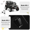 Costway 12v Kids Ride On Truck Remote Control Electric Car W/lights&music Black