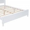 Jessie Retro Style Platform Bed with Wooden Slat Support,Queen Size, White Queen Bed | Jessie Lit plateforme style retro avec support a lattes en bois, Taille Queen, Blanc