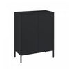 Amelia Modern 32" Metal Accent Cabinet in Black | Armoire d’appoint moderne Amelia 32" en metal noir