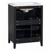Scott 24" Bathroom Vanity with Ceramic Sink and Rubberwood Legs, Black | Scott Meuble-lavabo de 24" avec vasque en ceramique et pieds en bois caoutchouc, Noir