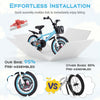 16" Kid's Bike For 4-7 With Height-adjustable Handlebar & Saddle Handbrake Blue