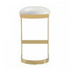 Aura Modern Metal Upholstered Barstool in White - Set of 3 Bar Stool | Tabouret de bar moderne en metal et tissu Aura, blanc - Lot de 3