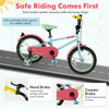 Costway 16" Kids Bike With Adjustable Saddle Handlebar Removable Training Wheels Handbrake Red