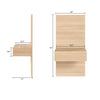 Nordika Milano Floating Nightstand Extension Panel Set Of 2 - Natural Blonde Oak|Ensemble 2 panneaux d’extension pour table de nuit flottante Milano Nordika - chêne blond naturel