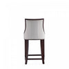 Fifth Avenue Traditional Wood Upholstered Counter Stool in Light Gray - Set of 2 | Tabouret de comptoir traditionnel en bois Fifth Avenue avec assise rembourree, gris clair - Lot de 2