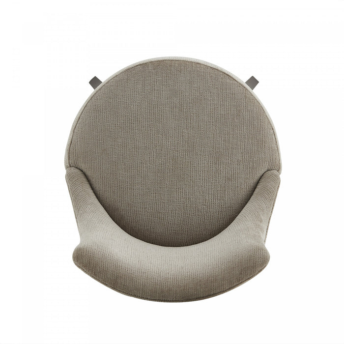 Lucia Modern Wood Upholstered Chenille Barstool in Taupe Bar Stool