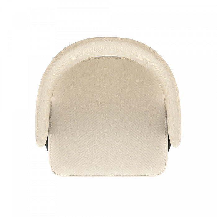 Luce Modern Metal Textured Vegan Leather Dining Chair in Sand