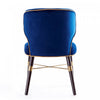 Strine Modern Wood Upholstered Dining Chair in Blue and Gold - Set of 2 | Chaise de salle a manger moderne Strine en bois et tissu bleu et or - Lot de 2