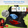 Goplus Folding 3 Wheels Golf Push Cart W/bag Scoreboard Adjustable Handle Red