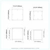 Quartz Two Square Nested Tables Marble Top | Quartz Tables Gigognes Carrees a Deux Plateaux en Marbre