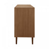 Zona 51.1" Sideboard Cabinet with Rattan Doors and Adjustable Shelves,Dark Brown Accent Cabinet | Zona 51.1" Buffet avec Portes en Rattan et Etageres Ajustables, Marron Fonce