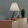 23" Black Angular Base Table with Conical Shade | Lampe de table noire de 23 po à base angulaire avec abat-jour conique