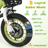 Costway 14" Kid's Bike For 3-5 With Height-adjustable Handlebar & Saddle Handbrake Green