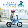 Costway 12" Kids Training Bike With Removable Training Wheels Pneumatic Tires Navy