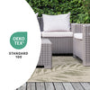 Jackson Taupe White Elegant Border Outdoor Rug, 7'10" x 10'6" Outdoor Area Rug | Tapis d'exterieur Jackson Taupe Blanc a bordure elegante, 7'10" x 10'6"