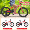 Costway 18-inch Kid's Bike For 4-8 Years Old With Adjustable Saddle & Anti-slip Handlebar Red
