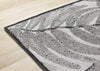 Jackson Grey White Botanical Leaves Rug, 5'3" x 7'7" Outdoor Area Rug | Tapis Jackson a feuilles botaniques gris et blanc, 5'3" x 7'7"
