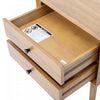 Emma Mid-Century Modern Nightstand with 2 Drawers,Natural | Emma Table de Nuit Moderne Mid-Century avec 2 Tiroirs, Naturel