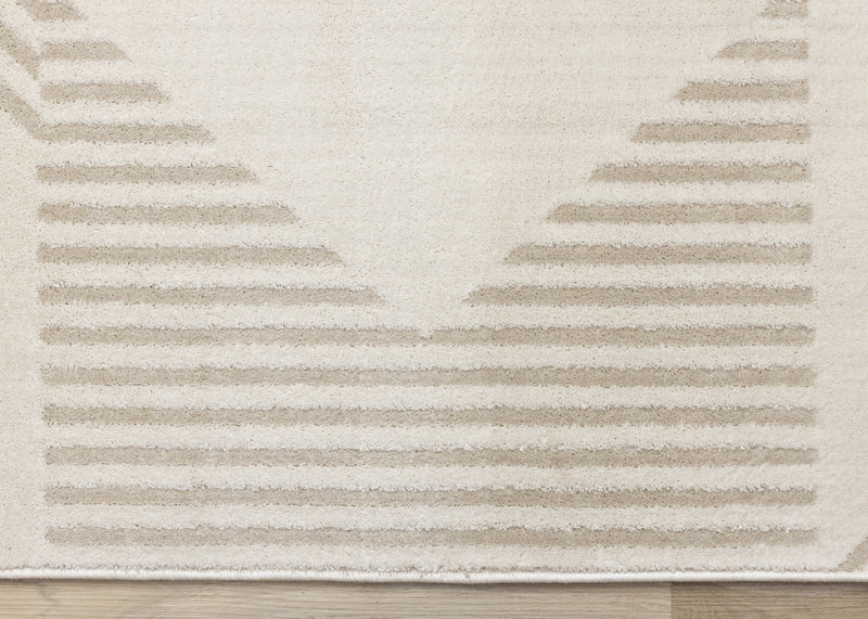 Hudson Modern Geometric Cream Beige Area Rug - 5'3\" x 7'7\"