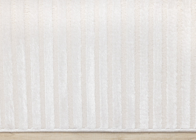 Leonardo White Grey Modern Lines Area Rug - 7'10\" x 10'6\"