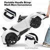 Costway 12v Kids Ride On Car 2.4g Rc Electric Vehicle W/ Lights Mp3 Openable Doors White
