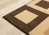 Florence Brown Beige Layered Squares Rug, 5'3" x 7'5" Indoor Area Rug | Tapis Florence a carreaux superposes marron et beige, 5'3" x 7'5"