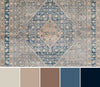 Lucia Traditional 2'6" x 8'0" Runner Rug in Blue Indoor Area Rug | Tapis Traditionnel Lucia 2'6" x 8'0" en Bleu