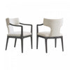 Eloria Mid-Century Modern Chenille Wood Armchair in Cream | Fauteuil Eloria style moderne du milieu du siecle en bois et chenille creme