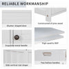 Olivia Pine Wood Storage Bench With 3-door Shoe Cabinet With Hidden Compartment - White | Banc De Rangement Olivia En Pin Avec Meuble A Chaussures 3 Portes Et Compartiment Cache, Blanc