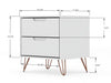 Rockefeller Mid-Century Modern 2-Piece Dresser Set in White | Ensemble de commodes 2 pieces Rockefeller style milieu du siecle en blanc