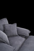 Liam 46.9" Modern indoor corduroy sofa with 2 soft cushions ,Grey Sofa  | Liam Canape d'interieur moderne en velours cotele 46,9" avec 2 coussins moelleux, Gris