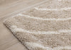 Fairmont Taupe Cream Curved Lines Rug, 6'7" x 9'6" Indoor Area Rug | Tapis Fairmont aux lignes courbes creme taupe, 6'7" x 9'6"