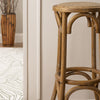 Rae Backless Rattan Barstool - Natural|Tabouret bar Rae en rotin et sans dossier - naturel