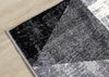 Covington Black White Grey Distressed Geometric Triangle Rug, 7'10" x 10'6" Indoor Area Rug | Tapis Covington triangle geometrique noir blanc gris vieilli, 7'10" x 10'6"