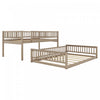 Sabrina Full Xl Over Queen Solid Wood Convertible Design Bunk Bed With Ladder - Walnut | Sabrina – Lit Superpose Convertible En Bois Massif, Format Full Xl Sur Queen Avec Echelle - Noyer
