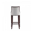 Fifth Avenue Traditional Wood Upholstered Barstool in Light Gray - Set of 3 | Tabouret de bar traditionnel en bois avec assise rembourree Fifth Avenue, gris clair - Lot de 3