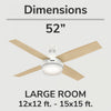Dempsey Ceiling Fan with Light Fixture - White | Ventilateur de plafond Dempsey avec luminaire - Blanc