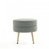 Bailey Mid-Century Modern Upholstered Accent Ottoman in Sage Green - Set of 2 | Lot de 2 poufs d’appoint rembourres Bailey style milieu du siecle en vert sauge