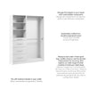 Bestar Florence 60" Modular Reach-In/Walk-In Closet System with Rods and Storage - White|Système de garde-robe et pièce-penderie modulaire Florence de Bestar de 60 po avec tringles et rangement - blanc