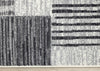 Forte White Grey Black Modern Striped Patches Area Rug - 5'3" x 7'5"|Carpette Forte blanche, grise et noire à motif de taches rayées modernes - 5 pi 3 po x 7 pi 5 po