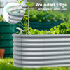 Costway 2 Pcs Raised Garden Bed Kit Planter Raised Garden Boxes Outdoor 65" X 32" X 24" Gray