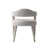 Aspen Mid-Century Modern Upholstered Tweed Armchair in Silver Lining | Fauteuil Aspen d’inspiration mi-siecle moderne en tweed rembourre, coloris Silver Lining