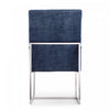 Element Modern Velvet Metal Dining Chair in Blue - Set of 2 | Chaise de salle a manger moderne en velours et metal Element bleu - Lot de 2