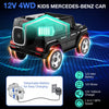 Costway Licensed Mercedes-benz Eqg Kids Ride On Car With Remote Control Detachable Battery Black
